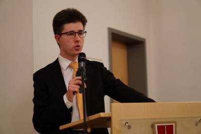 CDU-Stadtverbandsvize Fabian Zahlecker bei seiner Rede. 