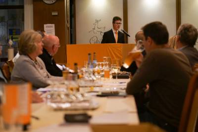 Fabian Zahlecker whrend seiner Vorstellungsrede. 