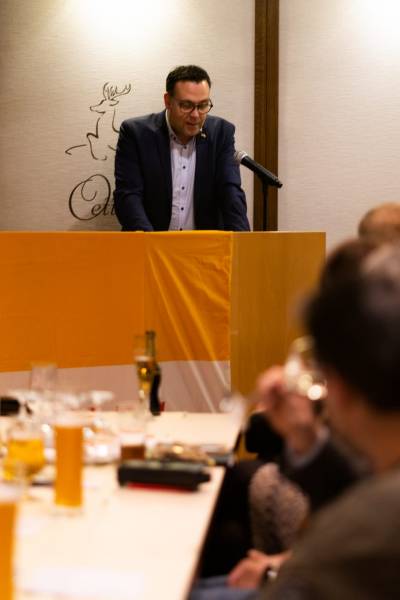 Siegfried Lorek MdL bei seiner Rede zur aktuellen Landespolitik. 