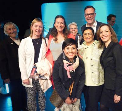 Mitglieder der Frauenunion Fellbach mit Christina Stumpp und Siegfried Lorek