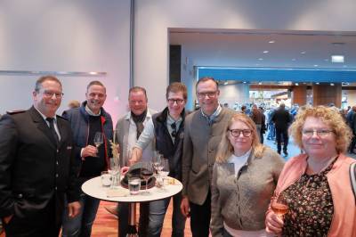 beim Empfang in der Schwabenlandhalle