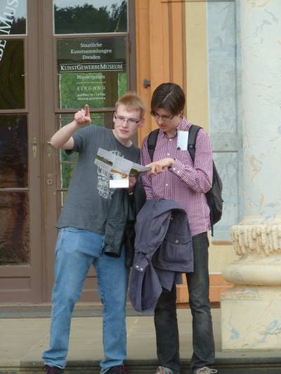 Stefan Hmmerle und Fabian Zahlecker im Park Pillnitz