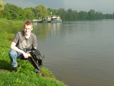 Stefan Hmmerle an der Elbe