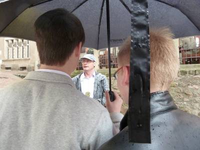 Stadtfhrung mit Jrg Bhme im Regen