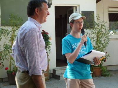 Jetzt muss der OB zum Quiz antreten. 