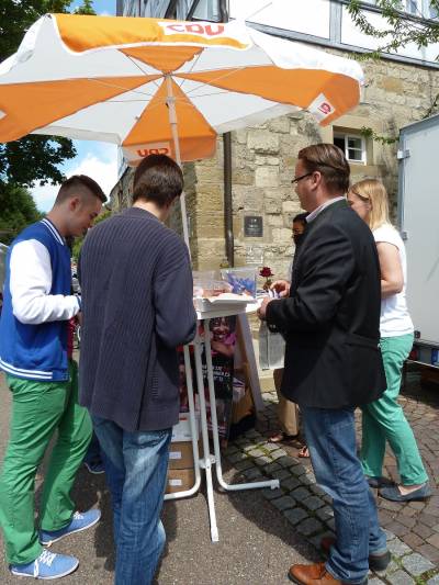 In Schmiden zwei Tage vor der Wahl.