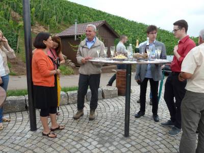 Thomas Strobl kam gerade von einem Besuch bei Daimler in Sindelfingen und beendete den Tag der Sommertour in Fellbach.