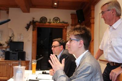 Das Tagungsprsidium mit Tagungsleiter Siegfried Lorek MdL, Vorsitzender Hans-Ulrich Spieth, Geschftsfhrer Fabian Zahlecker