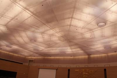 Tageslicht dringt nun durch die Decke des Plenums.