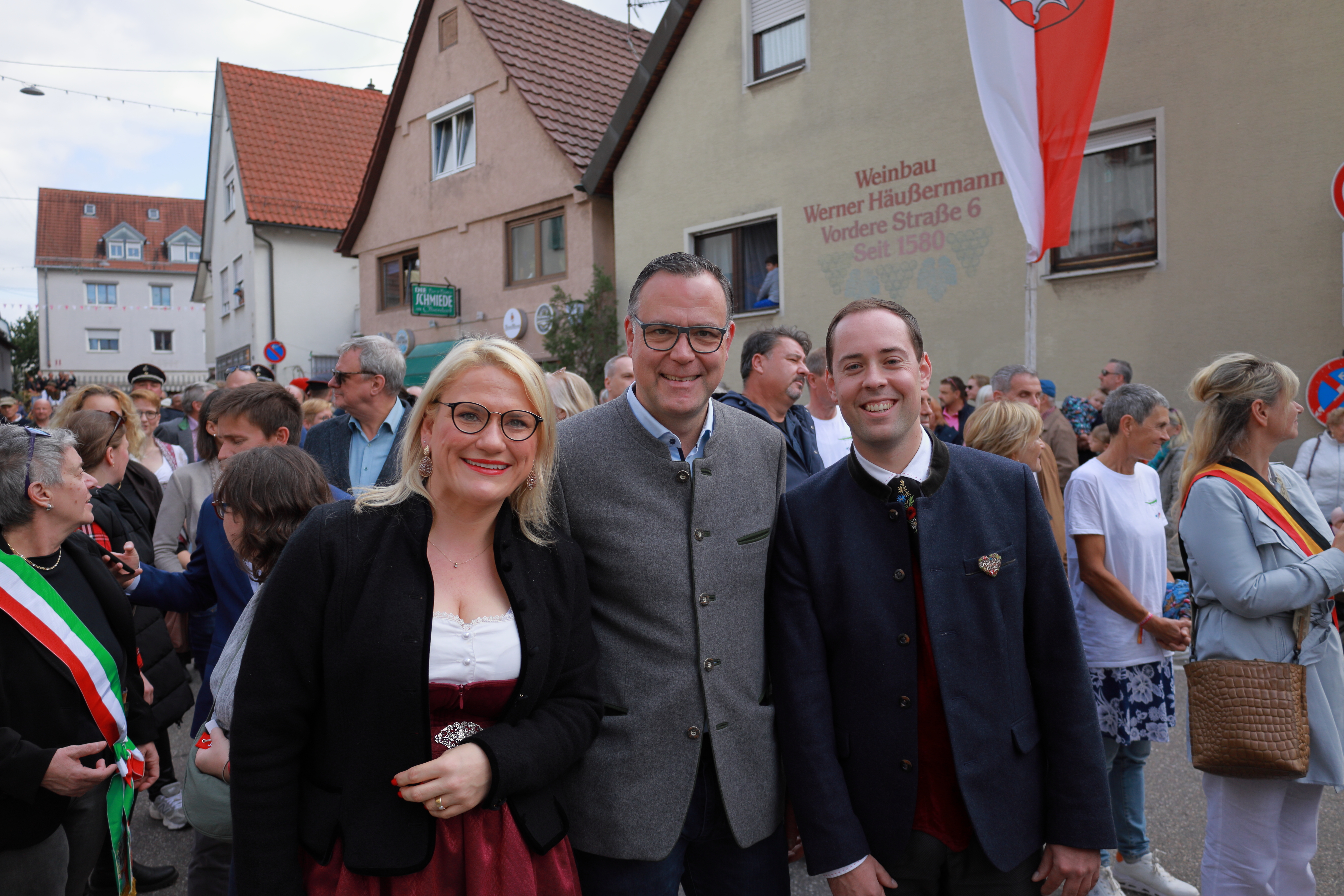 v.l.n.r.: Christina Stumpp MdB, Siegfried Lorek MdL und Julian Deifel